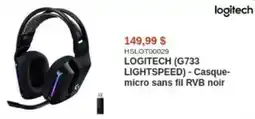 Canada Computers Logitech g733 lightspeed - casque-micro sans fil rvb noir offer