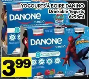 Danone drinkable yogurts