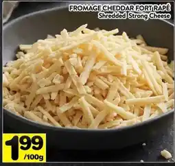Supermarché PA Fromage cheddar fortirapé shredded strong cheese offer