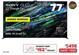 Visions Electronics Sony oled a95l 4k smart tv offer