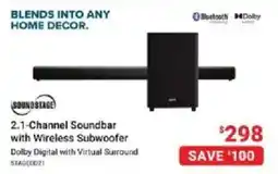 Visions Electronics SoundStage 2.1-Channel Soundbar with Wireless Subwoofer offer