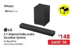 Visions Electronics LG 2.1-Channel Dolby Audio Soundbar System offer