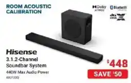 Visions Electronics Hisense 3.1.2-Channel Soundbar System offer