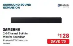 Visions Electronics Samsung 2.0-channel built-in woofer soundbar offer