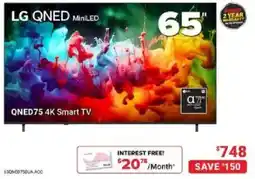 Visions Electronics LG QNED75 4K Smart TV offer