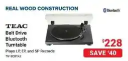 Visions Electronics Teac belt drive bluetooth turntable offer