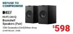 Visions Electronics Kef hi-fi uni-q bookshelf speakers offer