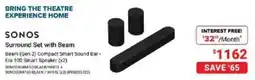 Visions Electronics Sonos surround set with beam offer