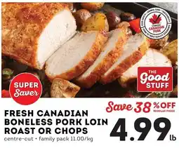 Market Place IGA The Good Stuff fresh canadian boneless pork loin roast or chops offer