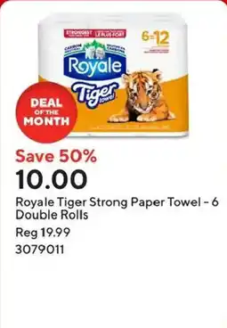 Staples Royale Tiger Strong Paper Towel offer