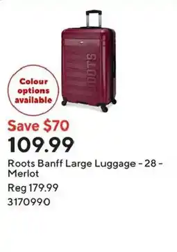 Staples Roots Banff Large Luggage offer