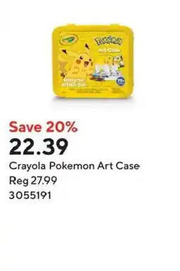 Staples Crayola Pokemon Art Case offer