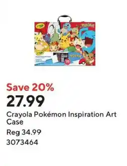 Staples Crayola Pokémon Inspiration Art Case offer