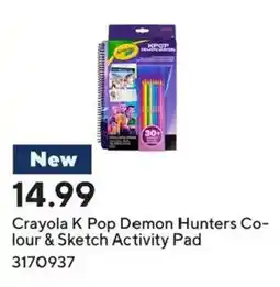 Staples Crayola K Pop Demon Hunters Colour & Sketch Activity Pad offer