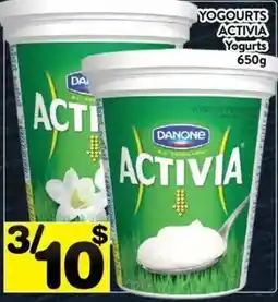 Supermarché PA Danone Activia Yogurts offer