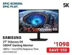 Visions Electronics Samsung 27" Odyssey G8 G80HF Gaming Monitor offer