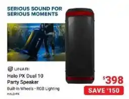 Visions Electronics Unari halo px dual 10 party speaker offer