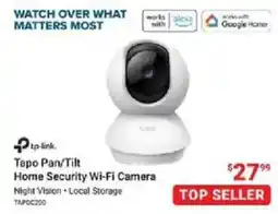 Visions Electronics tp-link Tapo Pan/Tilt Home Security Wi-Fi Camera offer