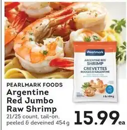 Market Place IGA Pearlmark Foods Argentine Red Jumbo Raw Shrimp offer
