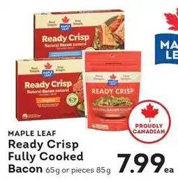 Market Place IGA Maple Leaf Ready Crisp Fully Cooked Bacon offer