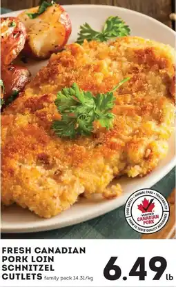 Market Place IGA Fresh Canadian Pork Loin Schnitzel Cutlets offer