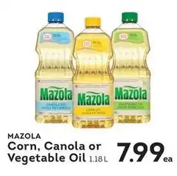 Market Place IGA Mazola Corn, Canola or Vegetable Oil offer