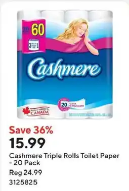 Staples Cashmere triple rolls toilet paper offer