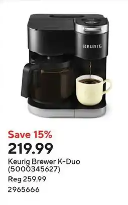 Staples Keurig Brewer K-Duo offer