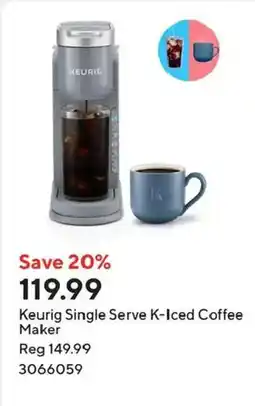 Staples Keurig Single Serve K-Iced Coffee Maker offer