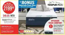 The Brick Tempur-pedic queen mattress offer
