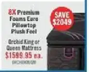 The Brick 8x premium foams euro pillowtop plush feel offer