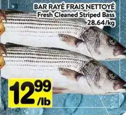 Supermarché PA Fresh Cleaned Striped Bass offer