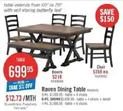 The Brick Raven Dining Table offer