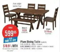 The Brick Plum Dining Table offer