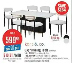 The Brick Kort & Co. Capri Dining Table offer