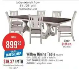 The Brick Willow Dining Table offer