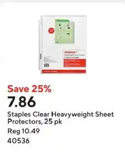 Staples Staples Clear Heavyweight Sheet Protectors offer