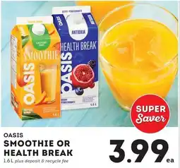 Market Place IGA Oasis smoothie or health break offer