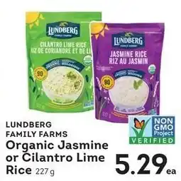 Market Place IGA Lundberg family farms organic jasmine or cilantro lime rice offer