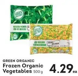 Market Place IGA Green organic frozen organic vegetables offer