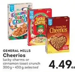 Market Place IGA General Mills Cheerios lucky charms or cinnamon toast crunch offer