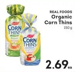 Market Place IGA Real Foods Organic Corn Thins offer