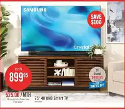 The Brick Samsung 75" 4K UHD Smart TV offer