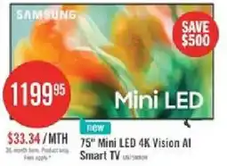 The Brick Samsung 75" Mini LED 4K Vision AI Smart TV offer