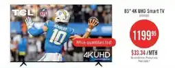 The Brick TCL 85" 4K UHD Smart TV offer