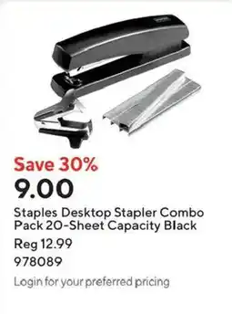 Staples Staples Desktop Stapler Combo offer