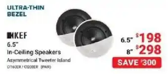 Visions Electronics Kef 6.5" In-Ceiling Speakers Asymmetrical Tweeter Island offer