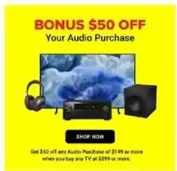 Visions Electronics Your Audio Purchase offer