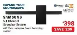 Visions Electronics Samsung 5.1-Channel Soundbar System offer