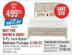 The Brick Lara queen bedroom package offer